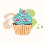Cupcake illustration from AlmaBites